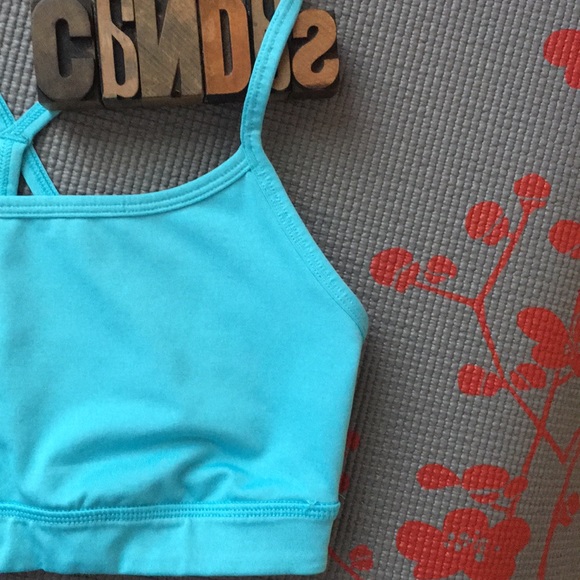 ZELLA Racerback Sports Bra In Turquoise - Picture 8 of 8